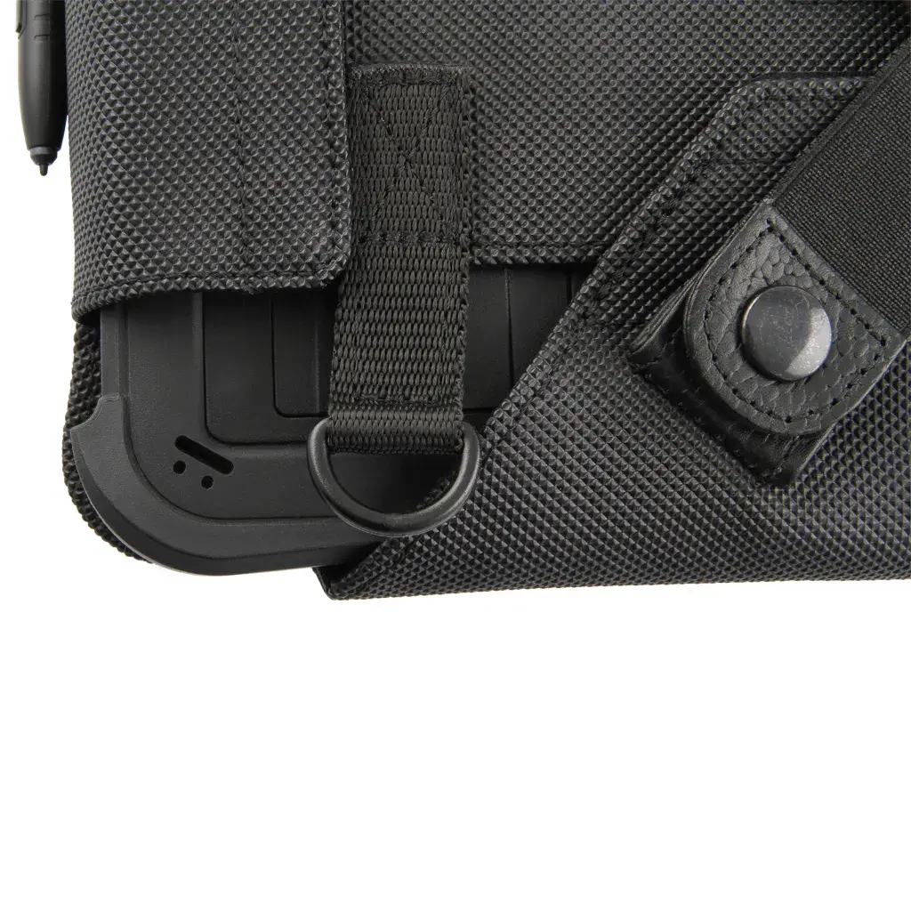 Väska med FIDS Zelo Tablet PC, närbild, hörn