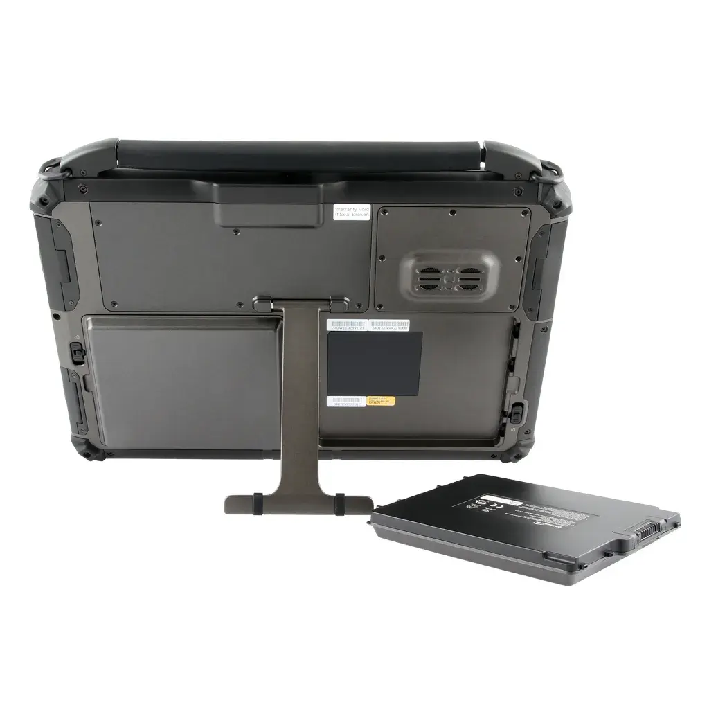 En MR14  Tablet PC, baksida stativ och batteri