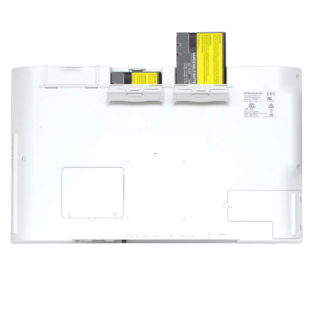 En All-In-One Tablet, modell AIO M24, baksida med batteri